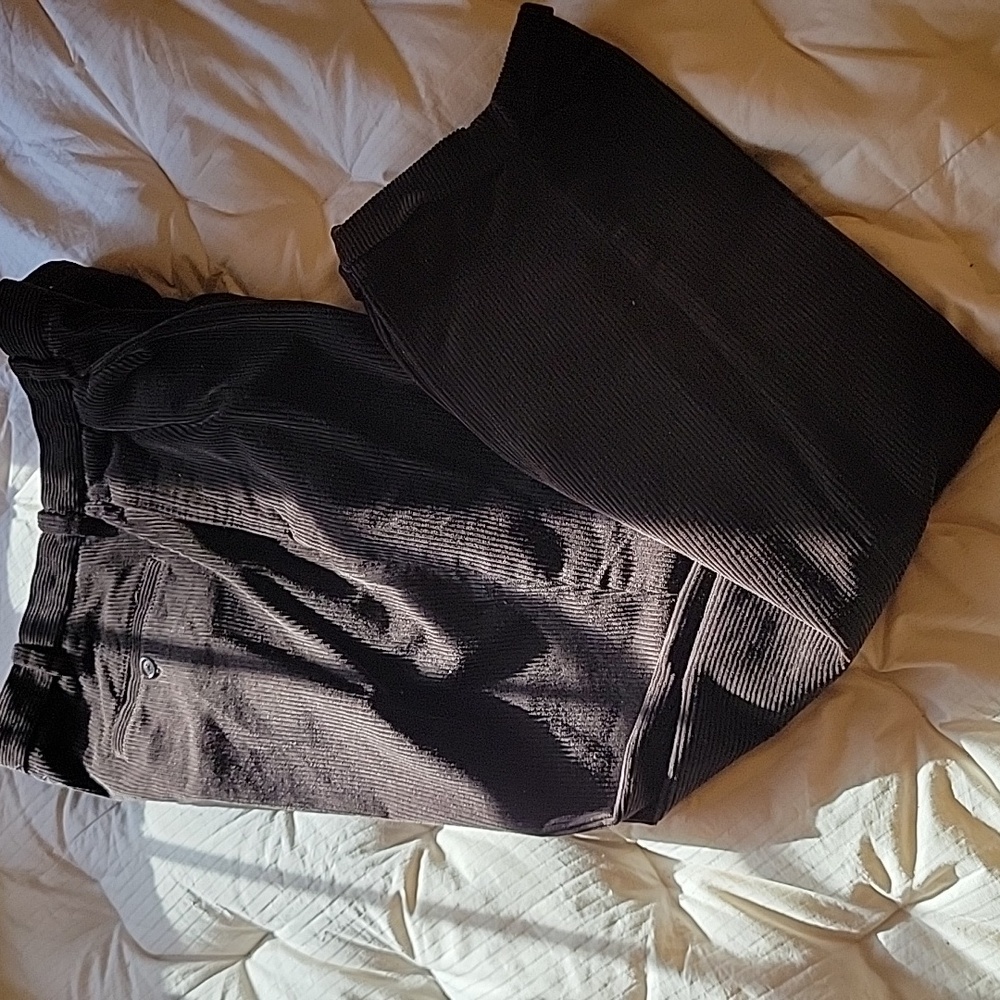 Brooks Brothers 346 Black Corduroy Pants 100% Cotton Size 34 x 30